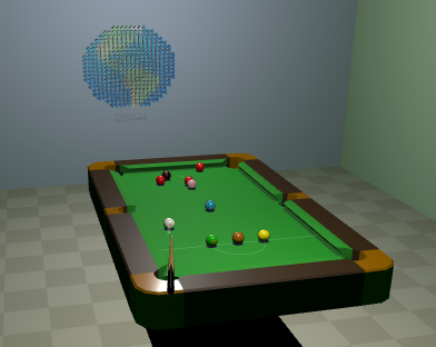 Snooker maximum clearance shot